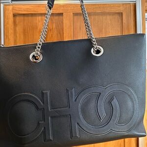 Jimmy Choo Black Leather Tote Bag very good condition Beautiful tote 👜